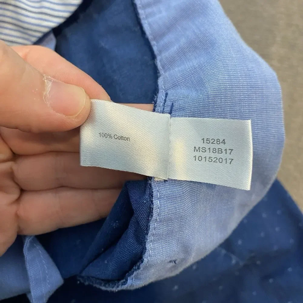 Peter Millar Chino Shorts Men's 42 Blue Polka‎ Dot Flat Front Cotton Preppy Logo